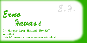 erno havasi business card